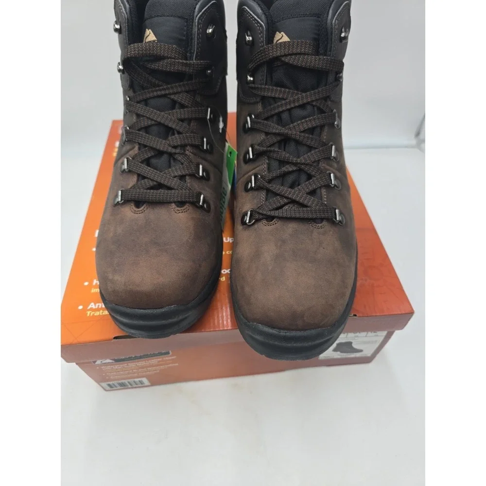 Ozark Trail Bandy Men's Hiking Boots Size 12 Dark Brown Leather Waterproof
